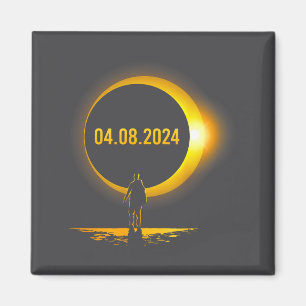Amerika Totalität 04 08 24 Lustige totale Sonnenfi Magnet