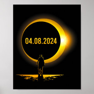Amerika Totalität 04 08 24 Lustige totale Sonnenfi Poster