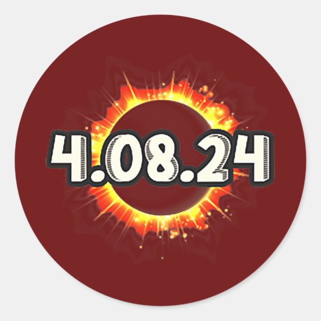 Amerika Totality Astronomie Total Solar Eclipse Runder Aufkleber (Vorderseite)