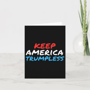 Amerika Trumless Funny Anti-Trump Apparel Karte