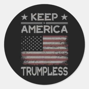 Amerika Trumpless - Anti Trump störte Amerika Runder Aufkleber