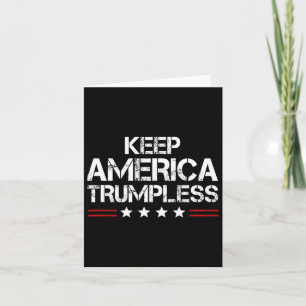 Amerika Trumpless - Funny Anti Trump Mens & amp; W Karte