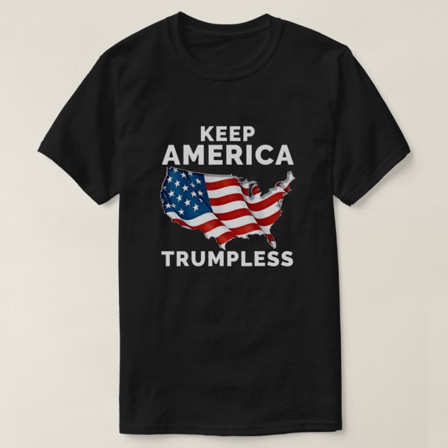 AMERIKA TRUMPLESS-T - Shirt behalten (Design vorne)