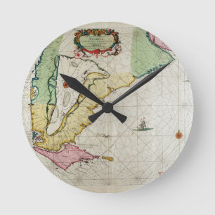 Amerika, überzieht 17 'von Le Nouveau und von Runde Wanduhr