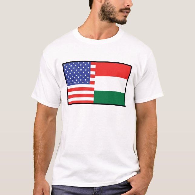 Amerika Ungarn T-Shirt (Vorderseite)