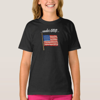 Amerika unter Gott weiße Schrift T-Shirt
