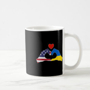 Amerika unterstützt Ukraine Liebe Herz Freundschaf Kaffeetasse