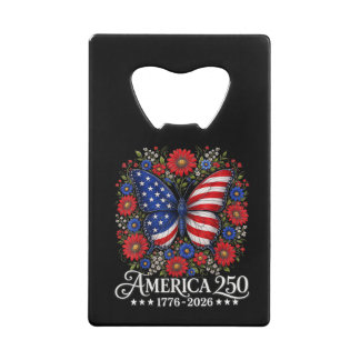 Amerika US-Flagge 250 1776 2026 250. Jubiläum 4t Geldbeutel Flaschenöffner