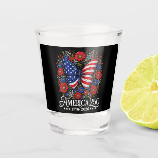 Amerika US-Flagge 250 1776 2026 250. Jubiläum 4t Schnapsglas