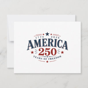 Amerika USA 250., 250 Jahre Freiheit Einladung