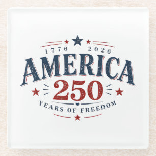 Amerika USA 250., 250 Jahre Freiheit Glasuntersetzer