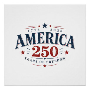 Amerika USA 250., 250 Jahre Freiheit Poster