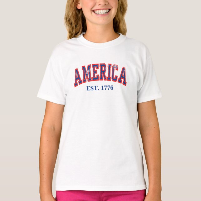 Amerika USA 4. Juli T-Shirt (Vorderseite)