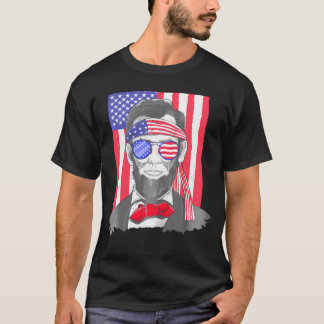 Amerika USA Abe Lincoln 4. Juli Männer Jungen T-Shirt