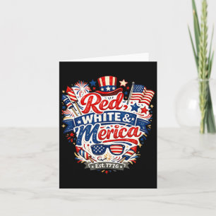 Amerika USA-Flagge Patriotisch 4. Juli Männer Frau Karte