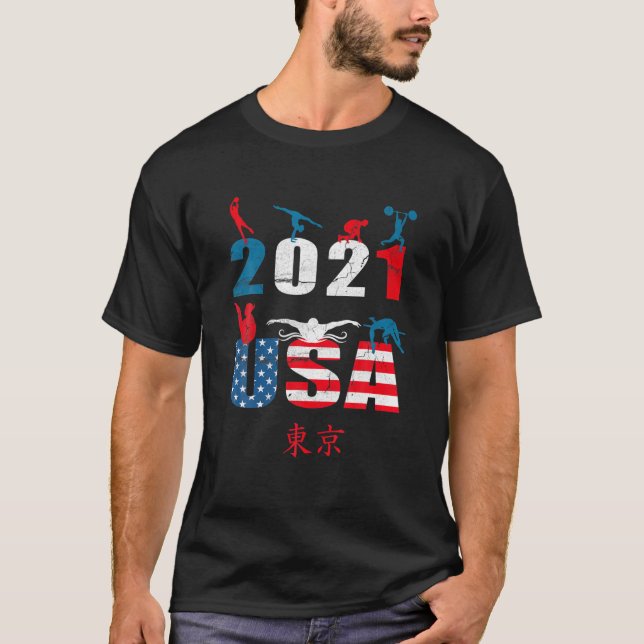 Amerika USA Sportreisen Sommer 2021 T-Shirt (Vorderseite)