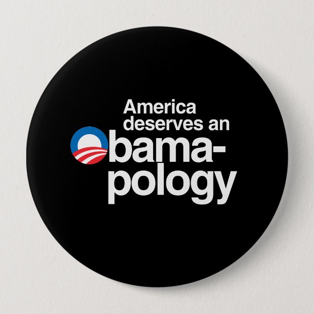 AMERIKA VERDIENT EIN OBAMAPOLOGY BUTTON (Vorderseite)