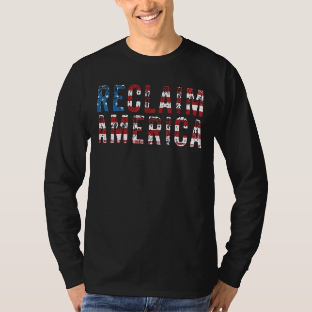 Amerika Vintag in Bedrängnis bringen PatriotikAmer T-Shirt (Vorderseite)