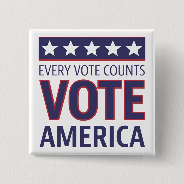 Amerika wählen button (Vorderseite)