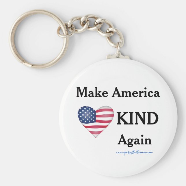 Amerika war schon immer groß, jetzt machen wir es  schlüsselanhänger (Vorne)