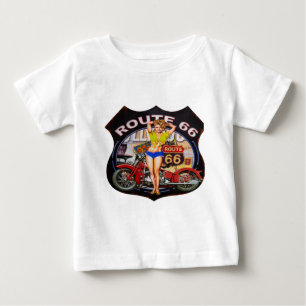 Amerika-Weg 66 mit einem Motorrad Baby T-shirt