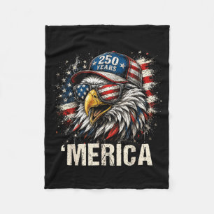 Amerika Weißkopfseeadler Amerikanische Flagge Patr Fleecedecke