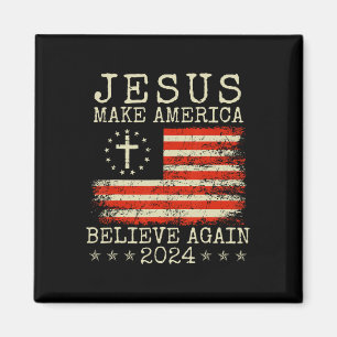 Amerika wieder glauben 2024 Patriotic 4. J Magnet