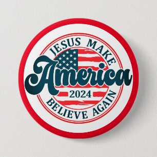 Amerika wieder glauben machen, button