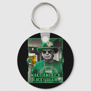Amerika wieder Glück St. Patricks Day 2025 Gre Schlüsselanhänger