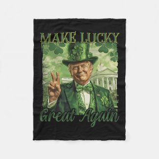 Amerika wieder glücklich machen Trump Beer Kleebla Fleecedecke