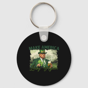 Amerika wieder glücklich machen Trump St Patrick D Schlüsselanhänger