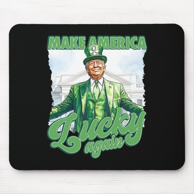 Amerika wieder glücklich machen Trump St. Patrick' Mousepad (Vorne)
