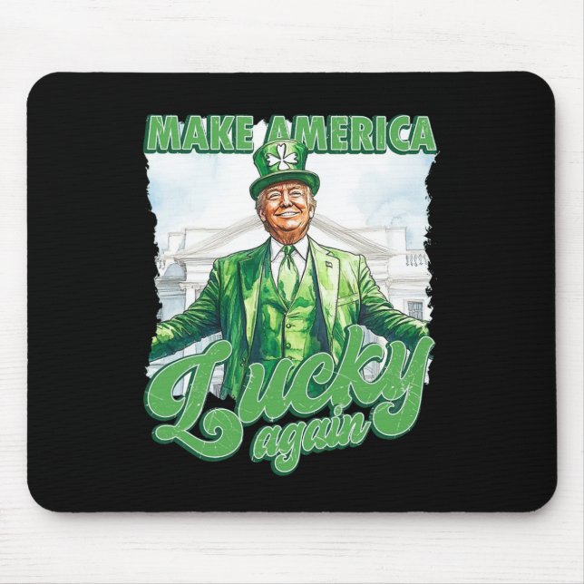 Amerika wieder glücklich machen Trump St Patrick's Mousepad (Vorne)