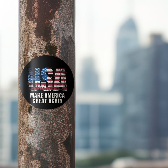 Amerika wieder groß machen runder aufkleber (Make America Great Again Sticker)
