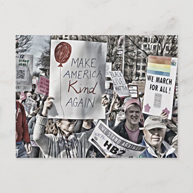 Amerika wieder gutmachen postkarte (Vorderseite)