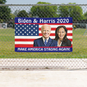 Amerika wieder stark machen Biden und Harris im Fr Banner