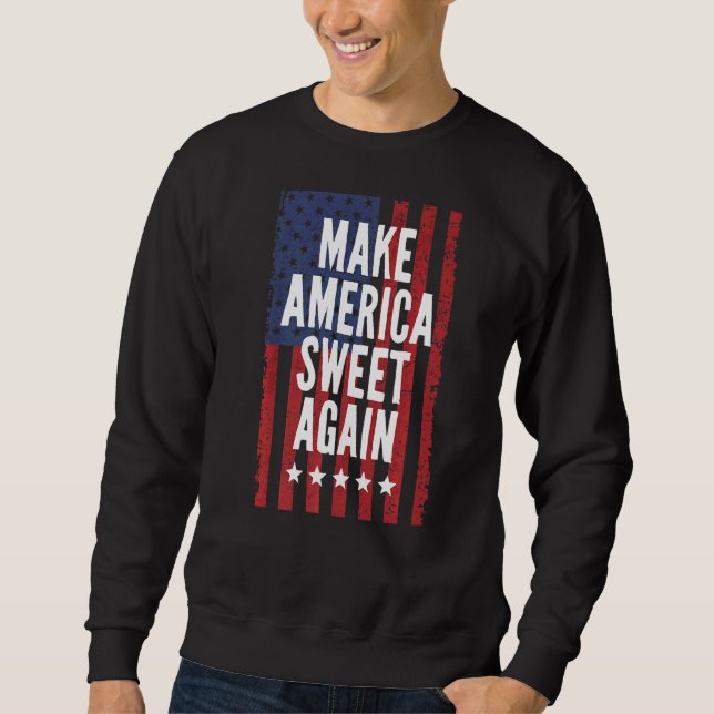 Amerika wieder zum 4. Juli zum Positiven Match mac Sweatshirt (Vorderseite)
