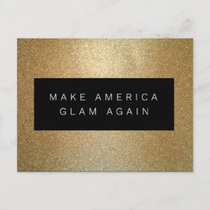 Amerika wieder zum glanzvollen Gold-Glitzer machen Postkarte