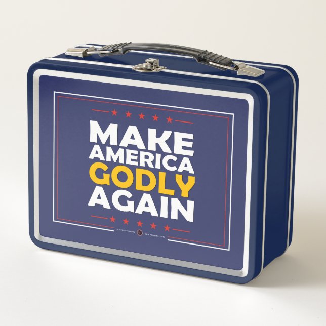 Amerika wieder zum Guten wenden Metall Brotdose (Vorderseite)