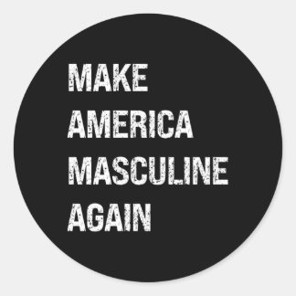 Amerika wieder zum Maskulinismus der Männchen Runder Aufkleber