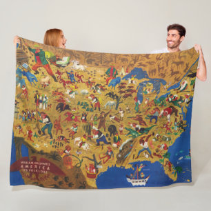 Amerika William-Groppers - Cartoon-Folklore Fleecedecke