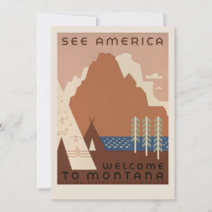Amerika Willkommen in Montana   Vintage Travel