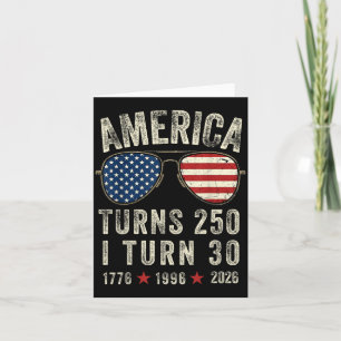 Amerika wird 250 Ich werde 30 1776 1996 2026-30. Karte