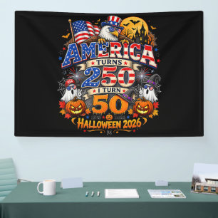Amerika wird 250 ich werde 50 lustiges Halloween 2 Banner