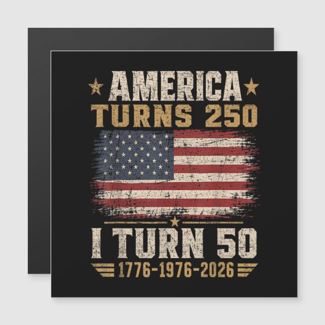 Amerika wird 250, ich werde 50 magnetkarte (Vorne/Hinten)