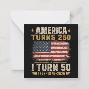 Amerika wird 250, ich werde 50 mitteilungskarte