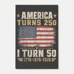 Amerika wird 250, ich werde 50 post-it klebezettel