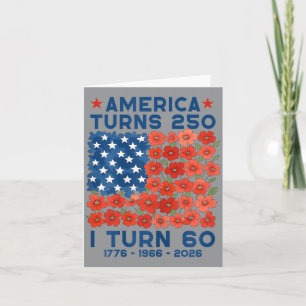 Amerika wird 250 ich werde 60 1966 60. Geburtstag Karte