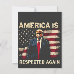 Amerika wird wieder respektiert Trump USA 4. Juli Feiertagskarte