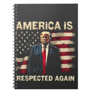 Amerika wird wieder respektiert Trump USA 4. Juli Notizblock